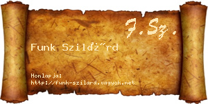 Funk Szilárd névjegykártya
