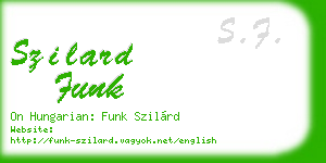 szilard funk business card